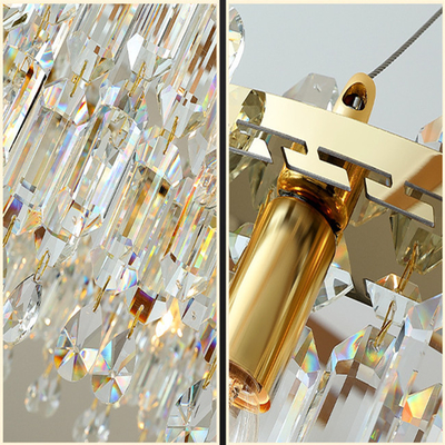 豪華な金の水晶のペンダント灯の寝室装飾的な110lm